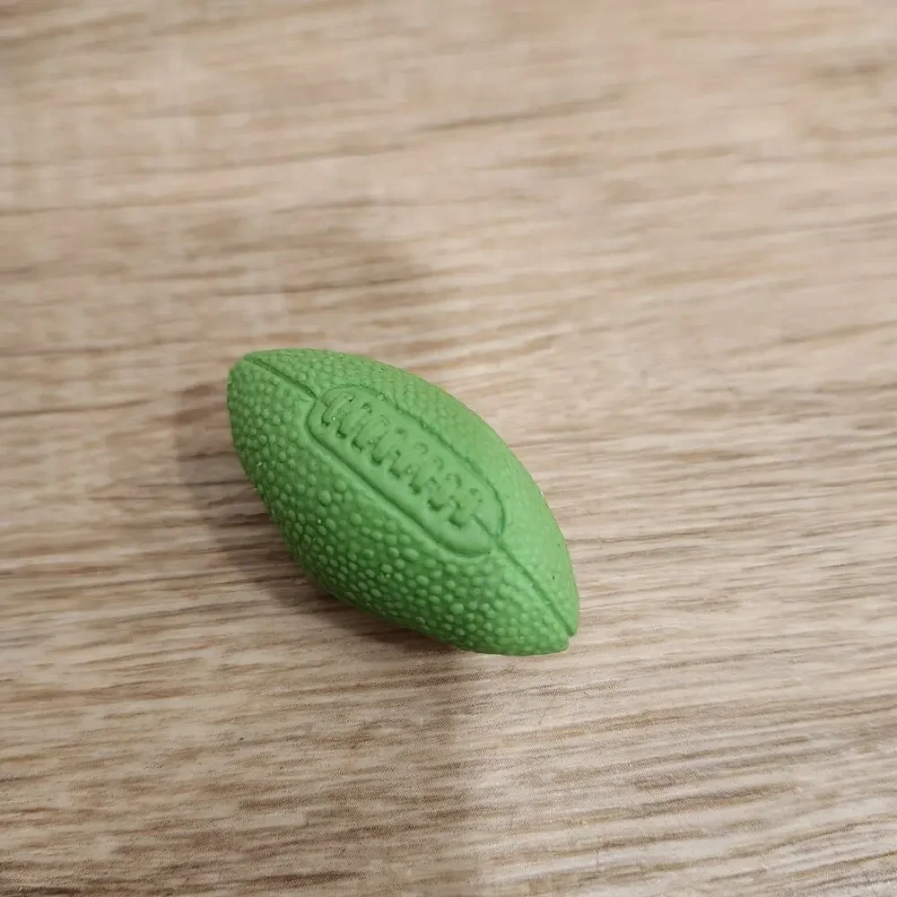 Vintage Original DIENER ERASER -- Green FOOTBALL - 1978 Rubber